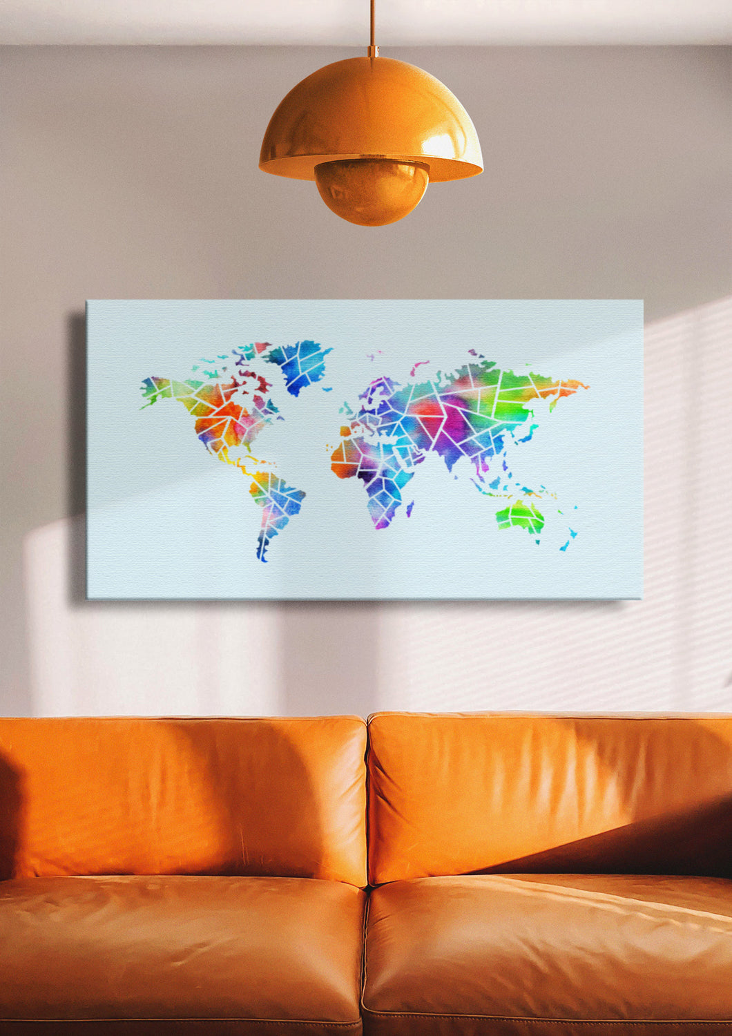 Art Print World Map Universe