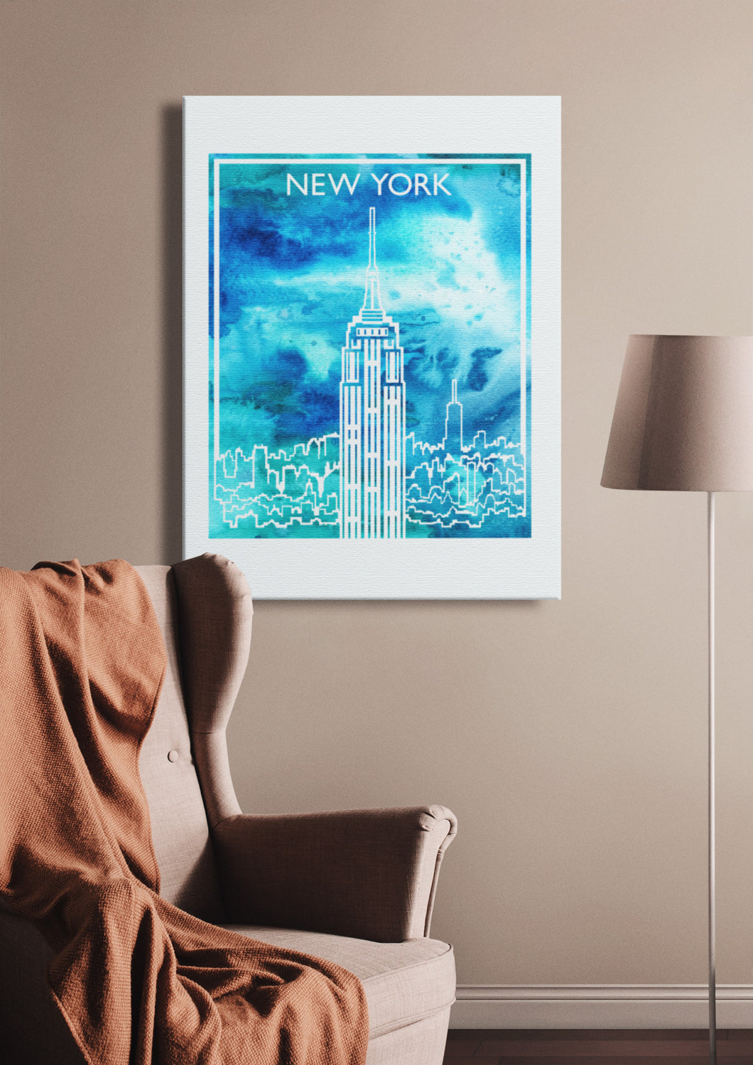 Art Print New York Blue