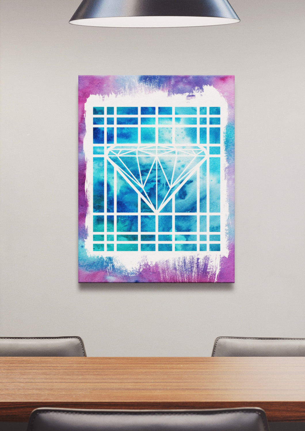 Art Print Diamonds Are Forever White Strokes